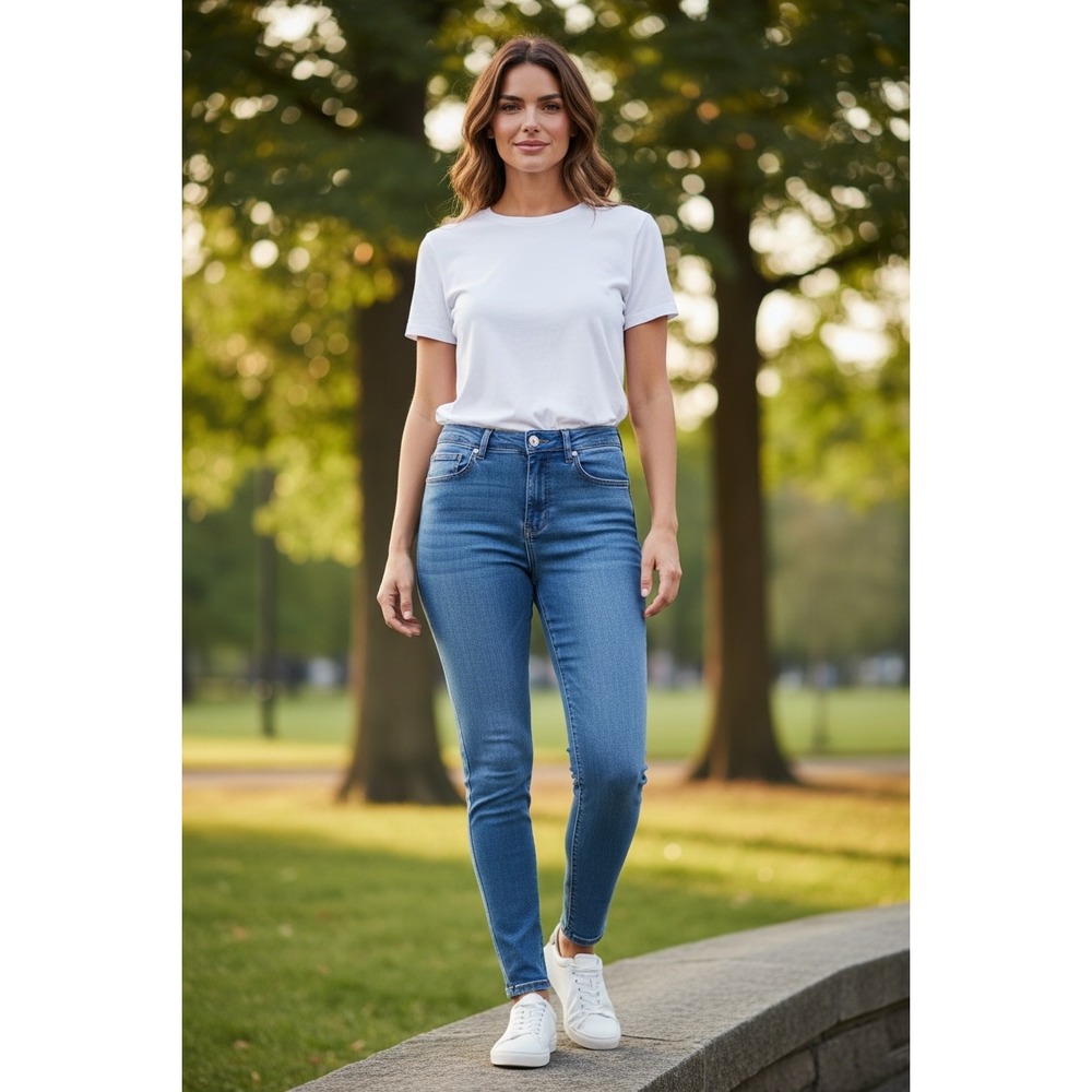 Blank NYC The Great Jones High Rise Skinny Jeans Blue Denim 28 57ZF2099 Revolve